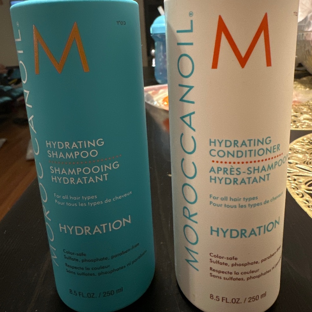 Moroccanoil hydrating shampoo and conditioner